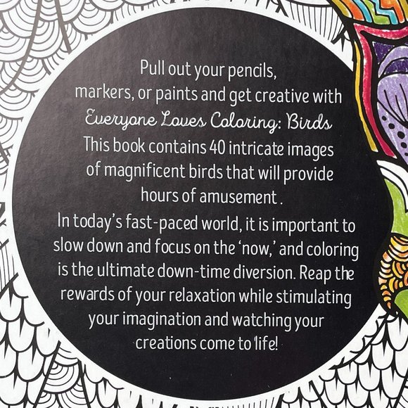NEW Everyone Loves Coloring Birds Adult Coloring Book by Bendon Publishing - Picture 3 of 10